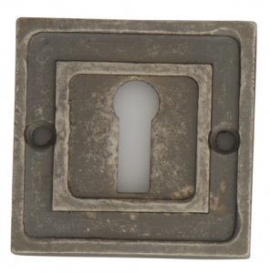 Tudor Square Escutcheon (standard keyhole)
